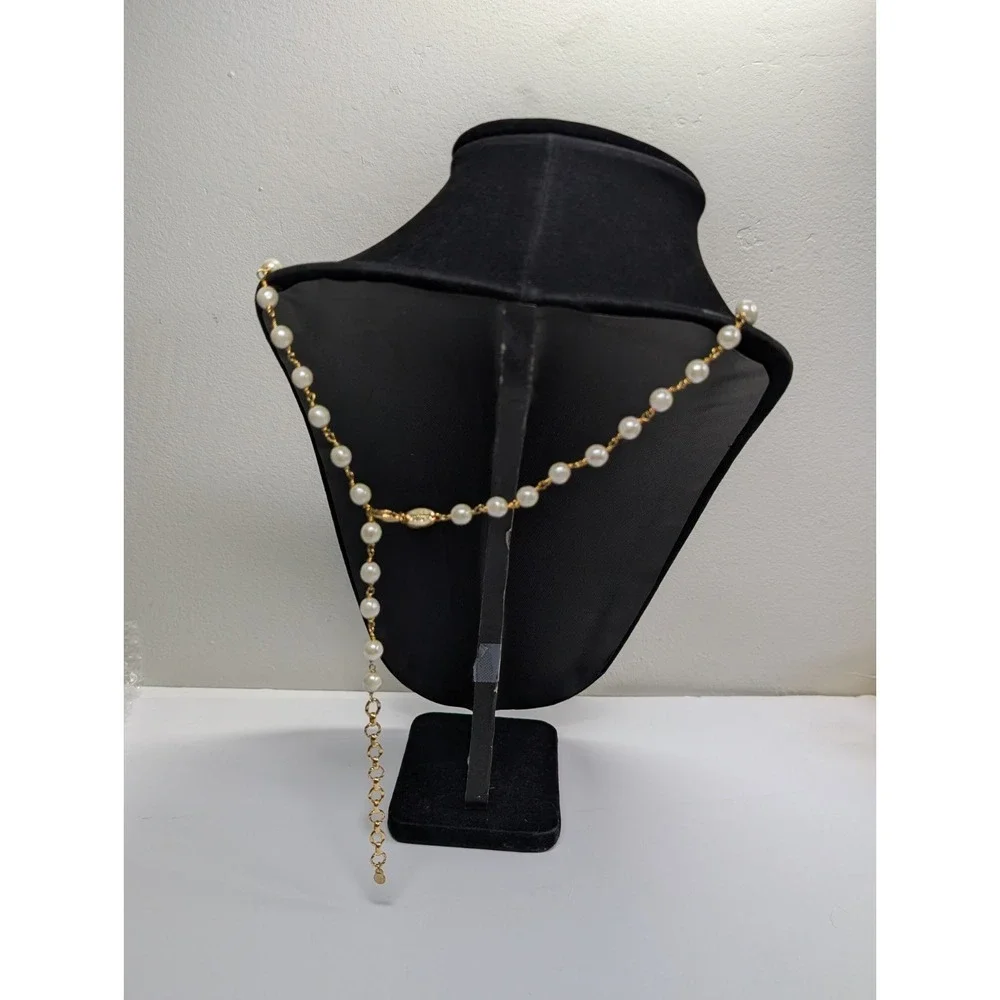 Spartina 449 Gold Tone Necklace Pearl With Heart Charm